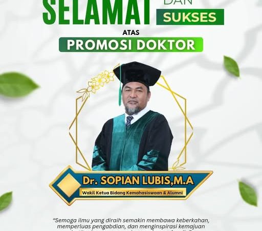 “Meraih Doktor, Menginspirasi dengan Ilmu” Dosen Al-Hikmah Tebing Tinggi